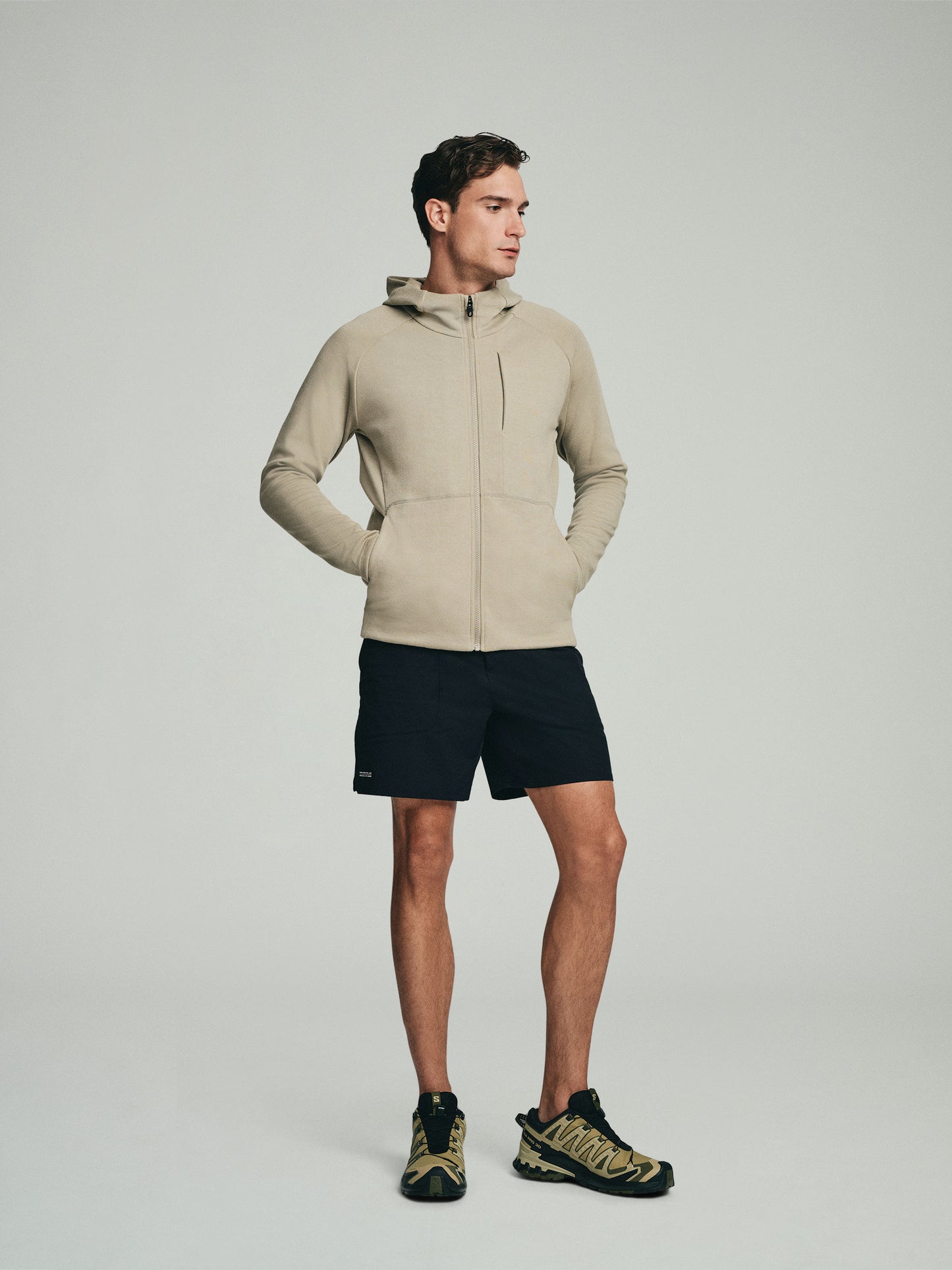 Full Zip Hoodie - Khaki