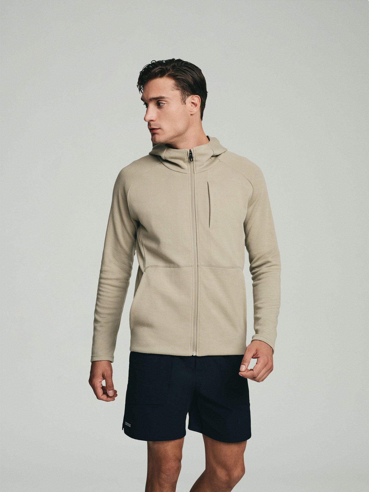 Full Zip Hoodie - Khaki