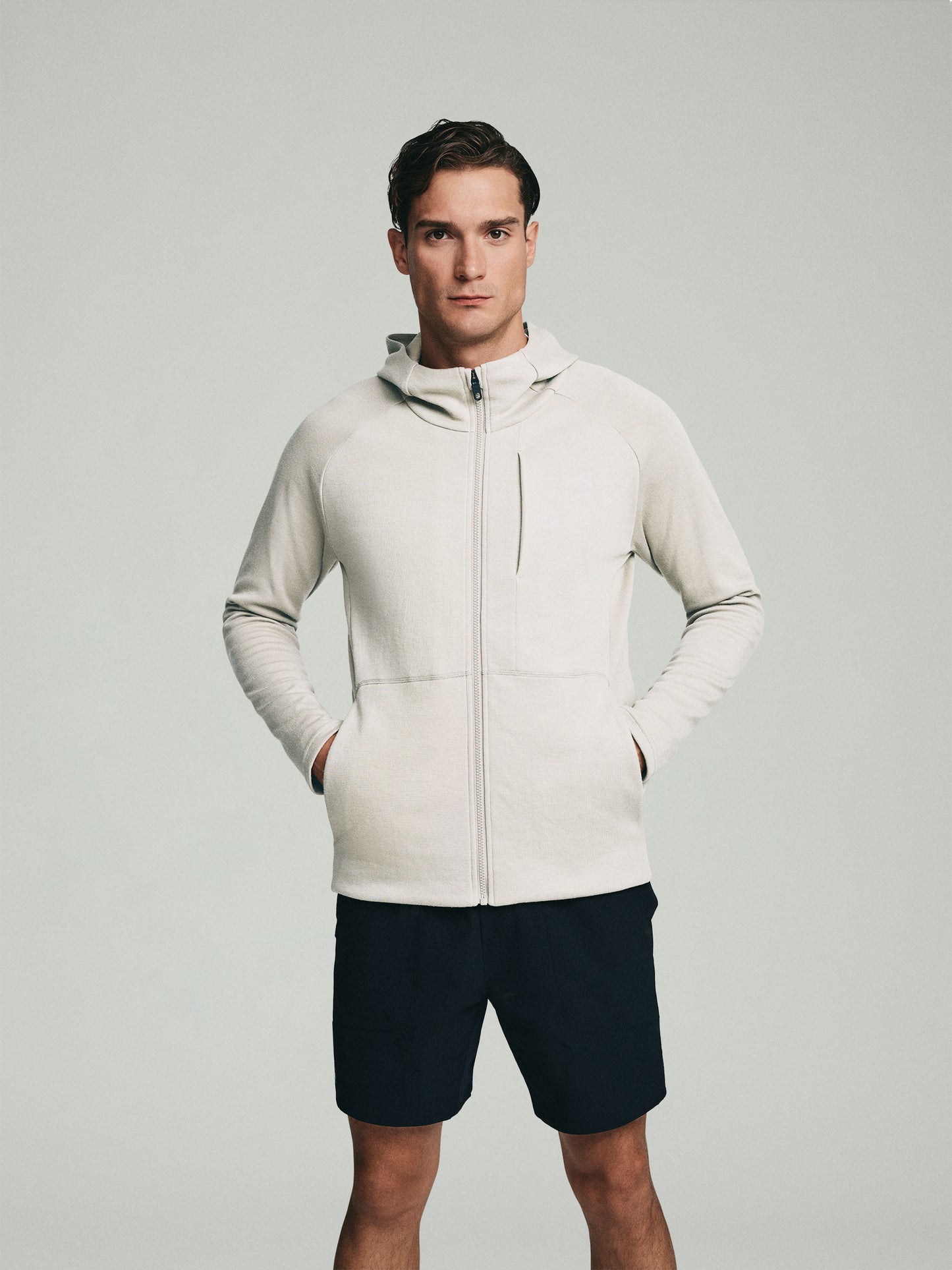 Full Zip Hoodie - Stone