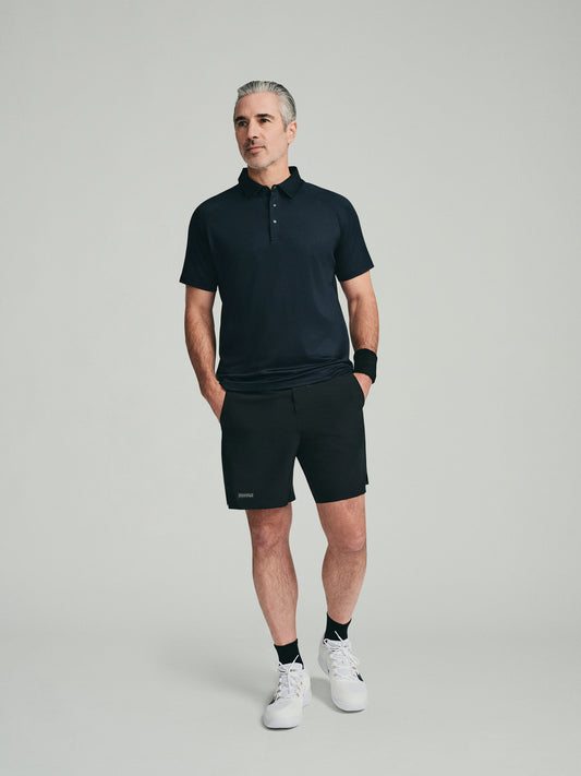 UPF 50 Performance SS Polo Tee - Black