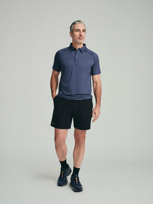UPF 50 Performance SS Polo Tee - Navy