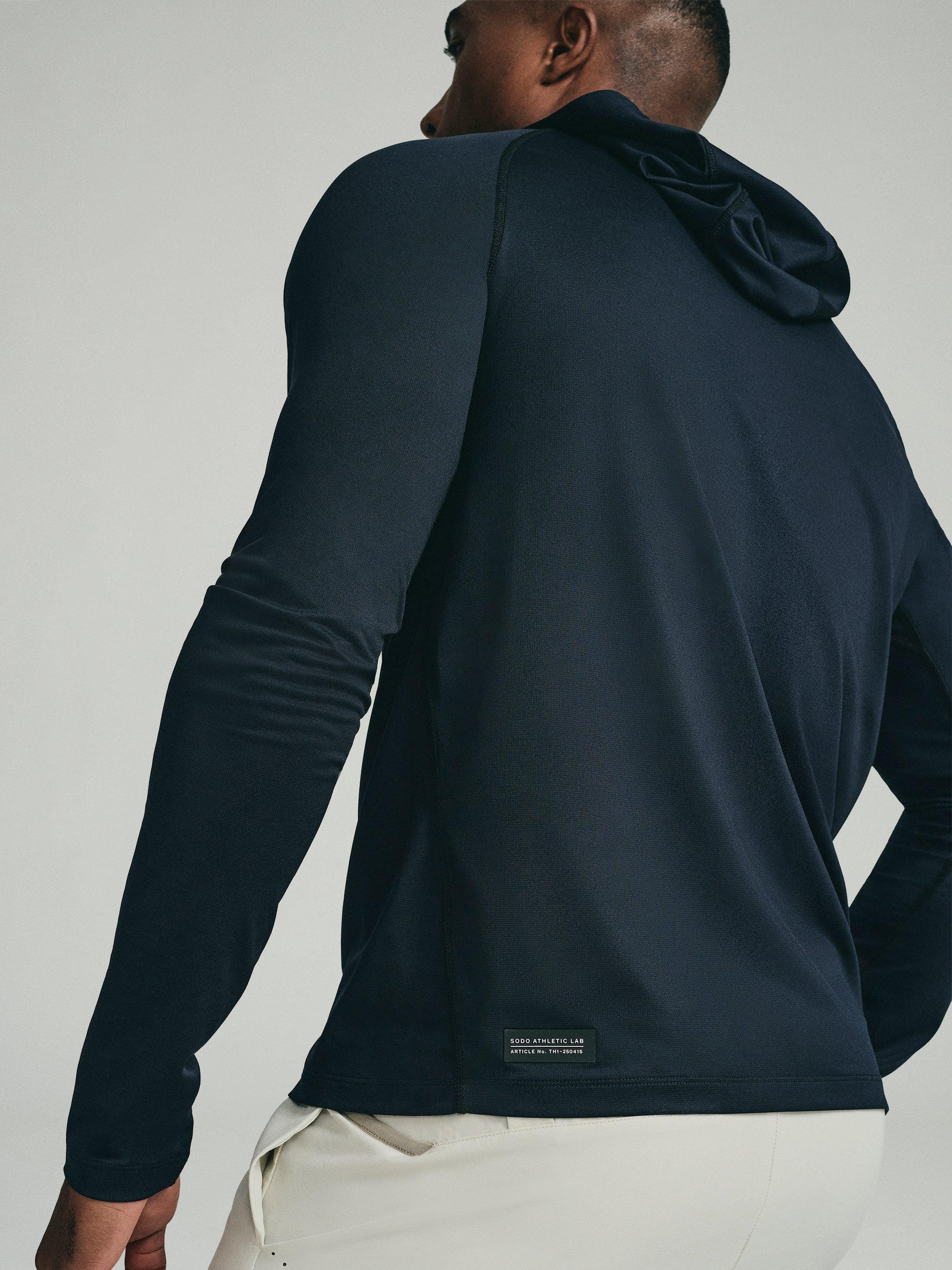 UPF 50 Performance Pullover Hoodie Tee - Black - SODO