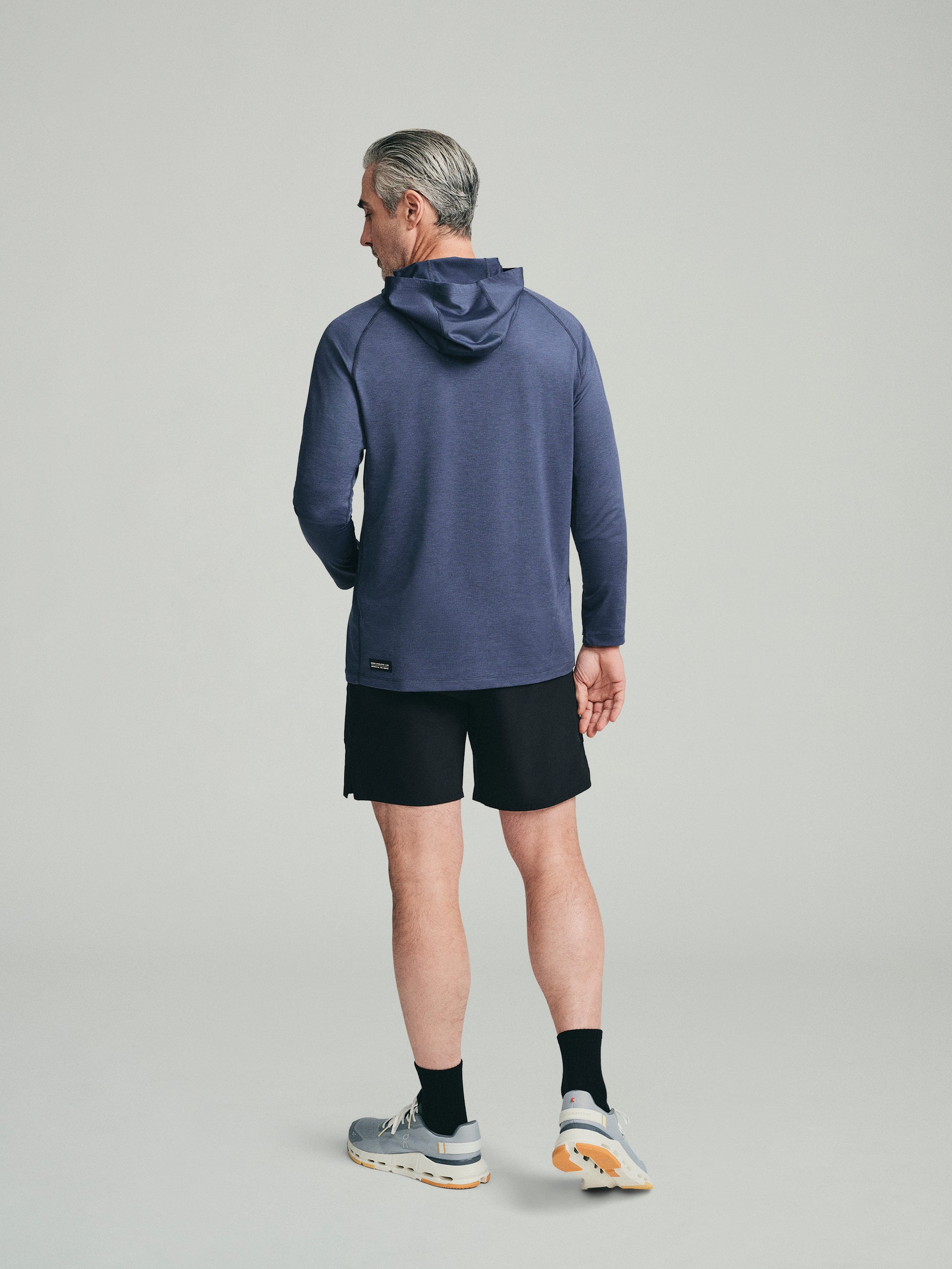 UPF 50 Performance Pullover Hoodie Tee - Navy - SODO