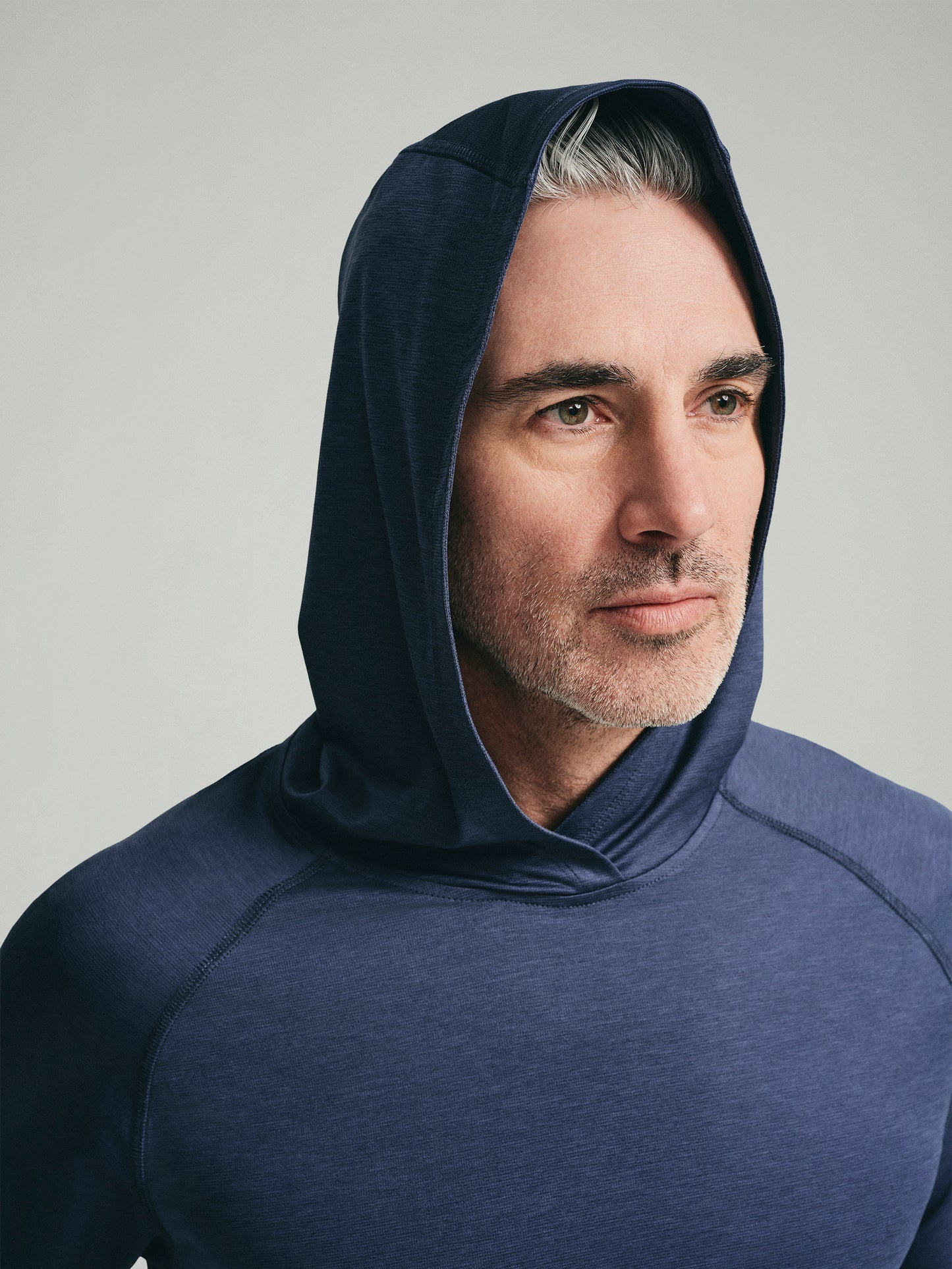 UPF 50 Performance Pullover Hoodie Tee - Navy - SODO