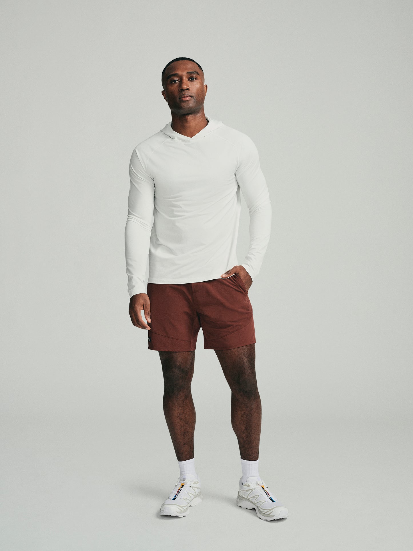 UPF 50 Performance Pullover Hoodie Tee - White - SODO