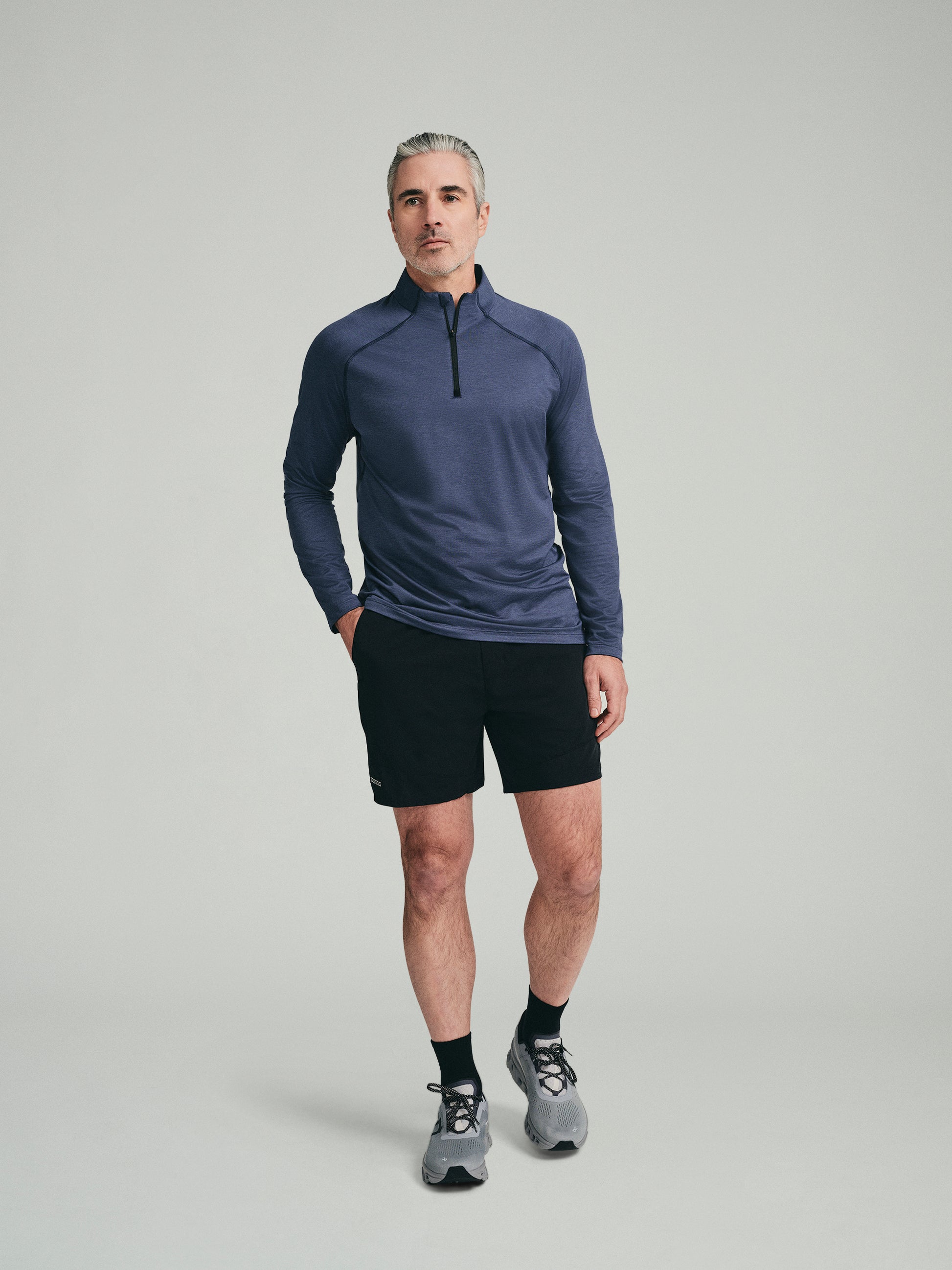 UPF 50 Performance 1/4 Zip Tee - Navy - SODO