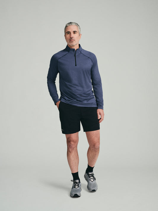 UPF 50 Performance 1/4 Zip Tee - Navy - SODO