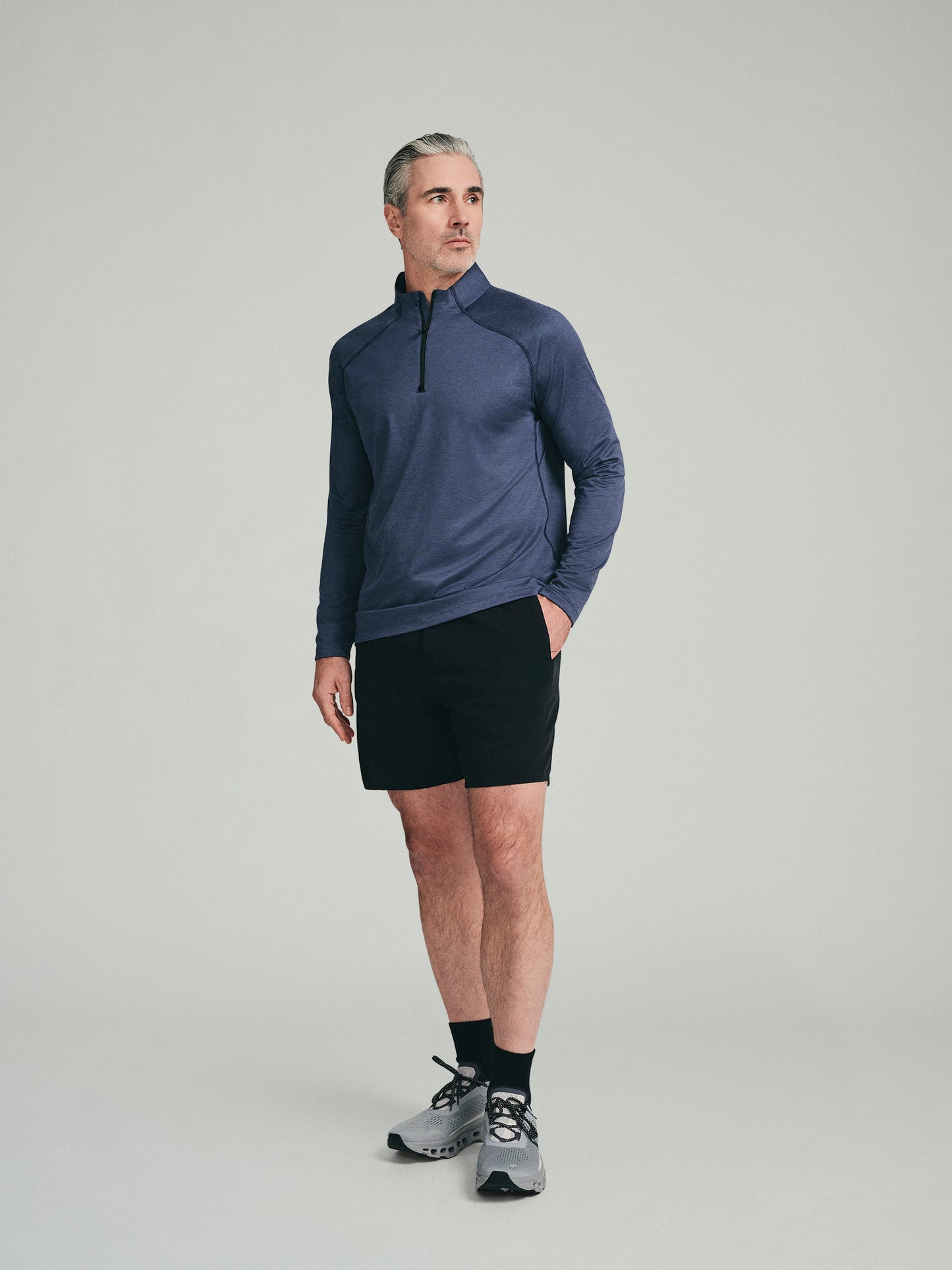 UPF 50 Performance 1/4 Zip Tee - Navy - SODO