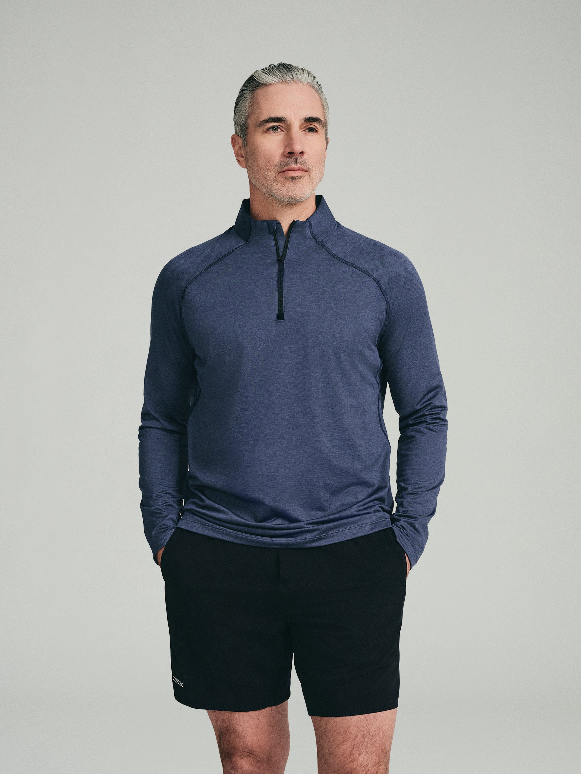 UPF 50 Performance 1/4 Zip Tee - Navy - SODO